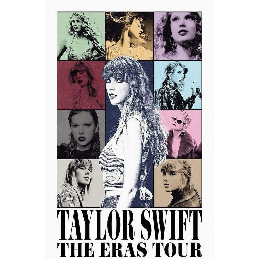 Taylor Swift The Eras Tour Canvas Poster, 17.5" x 11 3/4" Unframed